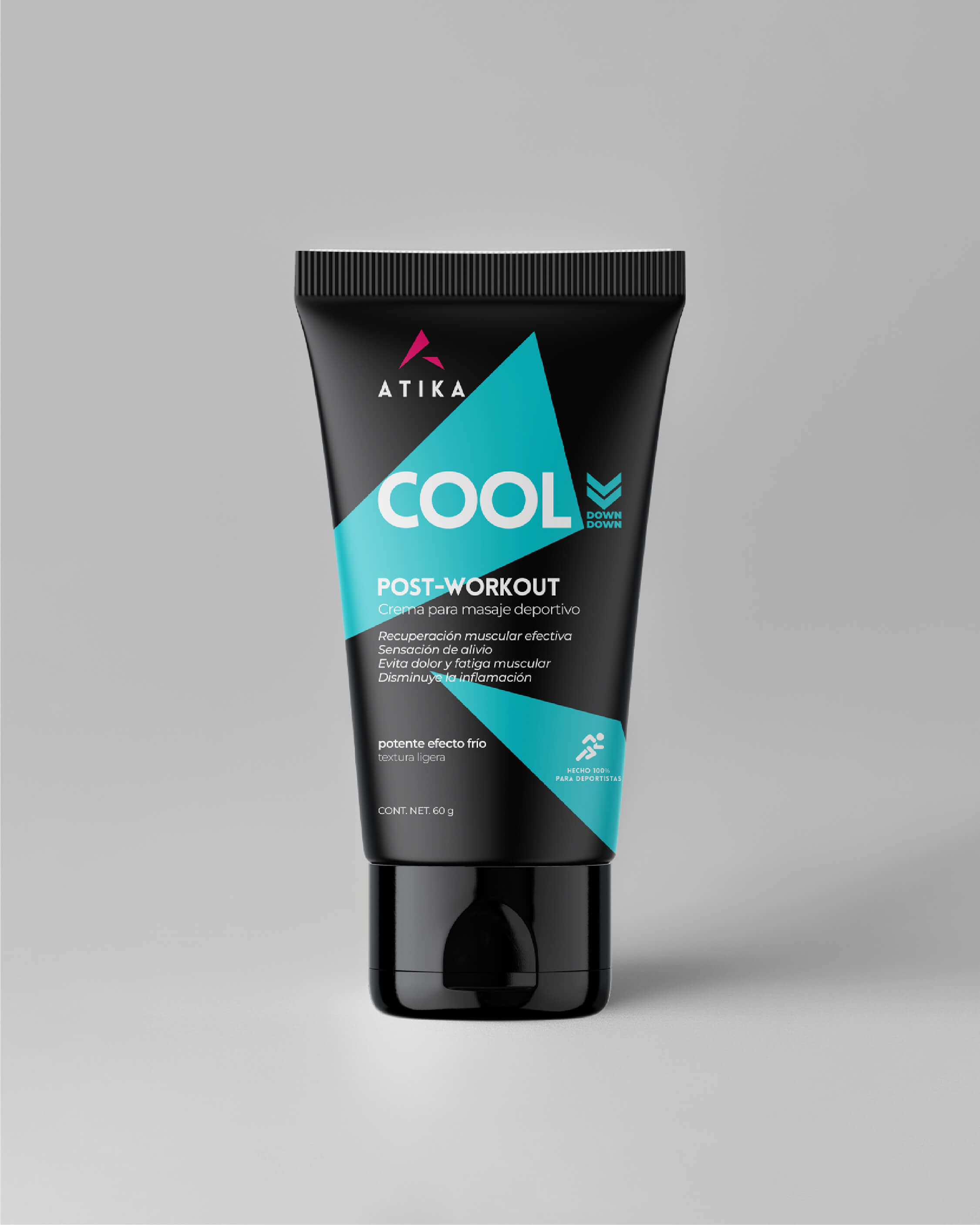 COOL DOWN:  Crema de recuperación muscular con efecto frío para deportistas